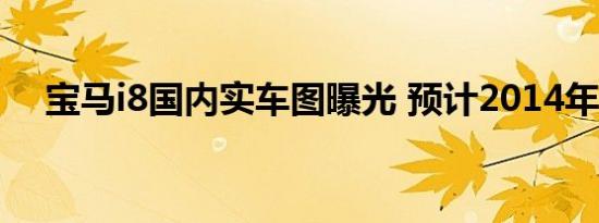 宝马i8国内实车图曝光 预计2014年入华