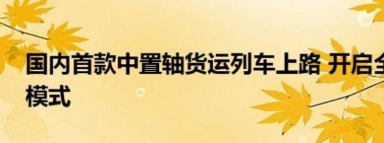 国内首款中置轴货运列车上路 开启全新运输模式