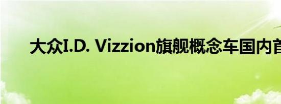 大众I.D. Vizzion旗舰概念车国内首发