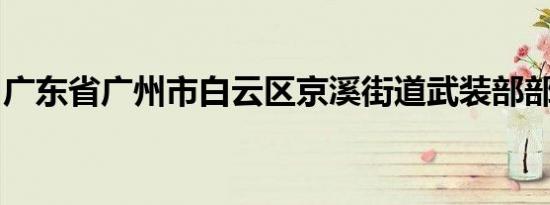 广东省广州市白云区京溪街道武装部部长胡萌