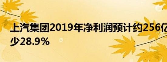 上汽集团2019年净利润预计约256亿 同比减少28.9%