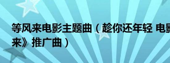 等风来电影主题曲（趁你还年轻 电影《等风来》推广曲）