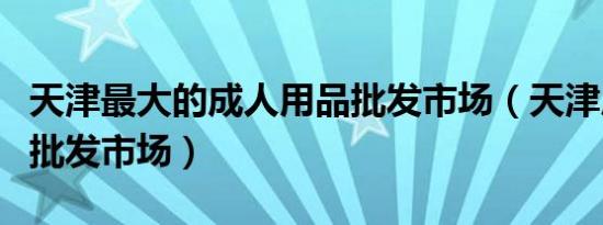 天津最大的成人用品批发市场（天津成人用品批发市场）