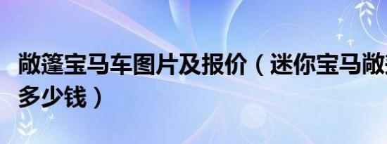 敞篷宝马车图片及报价（迷你宝马敞篷车报价多少钱）