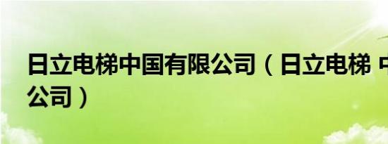 日立电梯中国有限公司（日立电梯 中国有限公司）