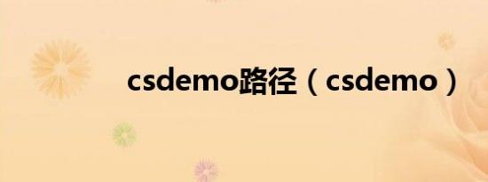 csdemo路径（csdemo）