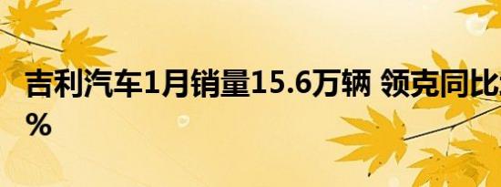 吉利汽车1月销量15.6万辆 领克同比增长183%