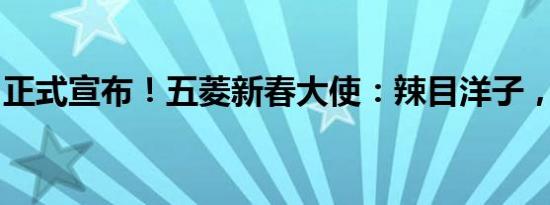 正式宣布！五菱新春大使：辣目洋子，马伯骞