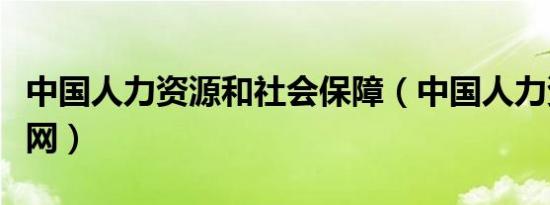 中国人力资源和社会保障（中国人力资源管理网）