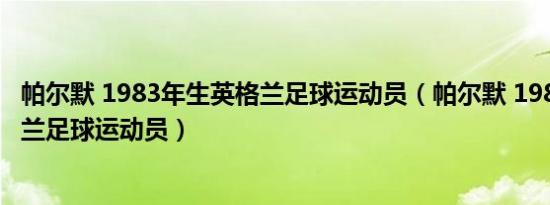 帕尔默 1983年生英格兰足球运动员（帕尔默 1983年生英格兰足球运动员）