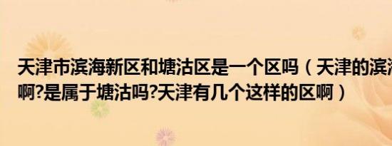 天津市滨海新区和塘沽区是一个区吗（天津的滨海新区在哪啊?是属于塘沽吗?天津有几个这样的区啊）