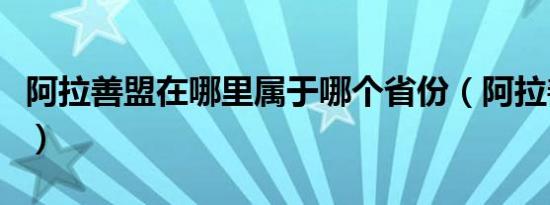 阿拉善盟在哪里属于哪个省份（阿拉善盟在哪）