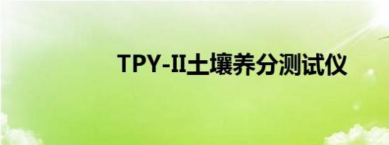 TPY-II土壤养分测试仪