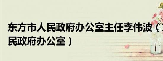 东方市人民政府办公室主任李伟波（东方市人民政府办公室）