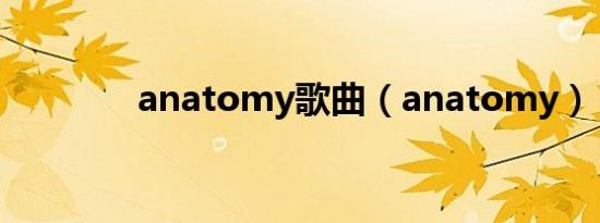 anatomy歌曲（anatomy）