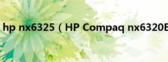 hp nx6325（HP Compaq nx6320EJ363）