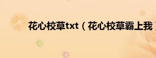 花心校草txt（花心校草霸上我）