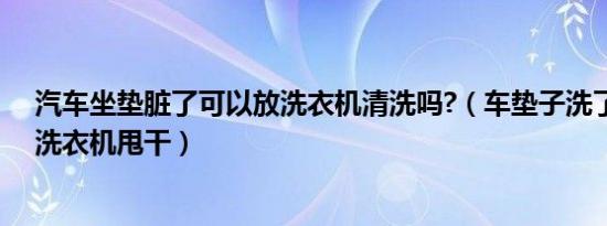 汽车坐垫脏了可以放洗衣机清洗吗?（车垫子洗了能不能用洗衣机甩干）