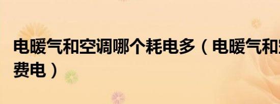 电暖气和空调哪个耗电多（电暖气和空调哪个费电）