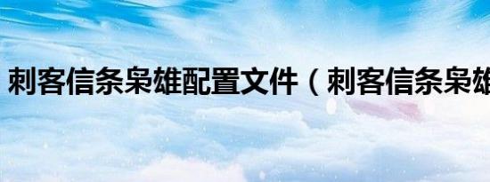 刺客信条枭雄配置文件（刺客信条枭雄配置）