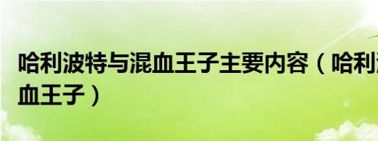 哈利波特与混血王子主要内容（哈利波特与混血王子）