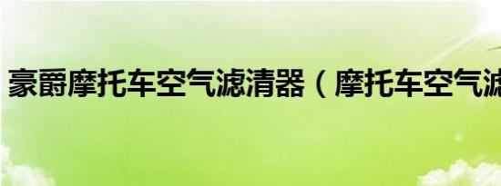 豪爵摩托车空气滤清器（摩托车空气滤清器）