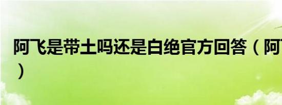 阿飞是带土吗还是白绝官方回答（阿飞是带土）