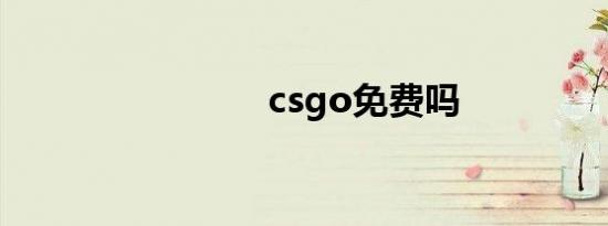 csgo免费吗