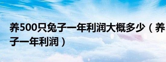 养500只兔子一年利润大概多少（养500只兔子一年利润）