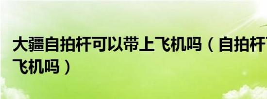 大疆自拍杆可以带上飞机吗（自拍杆可以带上飞机吗）