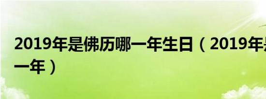 2019年是佛历哪一年生日（2019年是佛历哪一年）