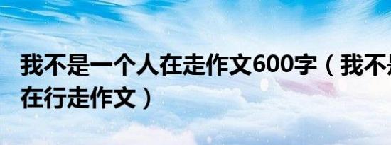 我不是一个人在走作文600字（我不是一个人在行走作文）