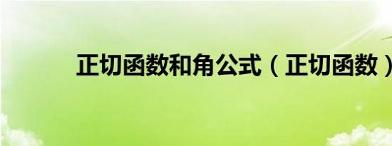 正切函数和角公式（正切函数）