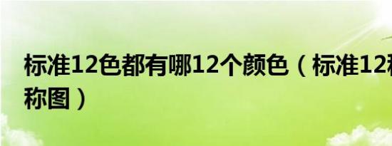 标准12色都有哪12个颜色（标准12种颜色名称图）