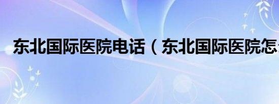 东北国际医院电话（东北国际医院怎么样）