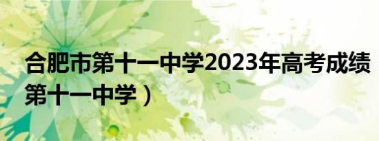 合肥市第十一中学2023年高考成绩（合肥市第十一中学）