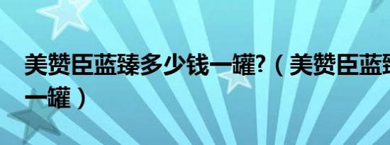 美赞臣蓝臻多少钱一罐?（美赞臣蓝臻多少钱一罐）