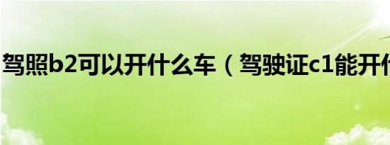 驾照b2可以开什么车（驾驶证c1能开什么车）