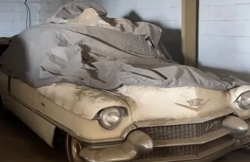 1956年款凯迪拉克Eldorado被污秽笼罩了20年首次清洗后焕然一新