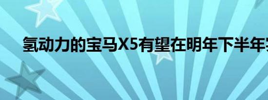 氢动力的宝马X5有望在明年下半年实现