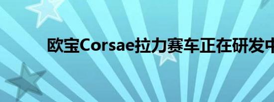 欧宝Corsae拉力赛车正在研发中