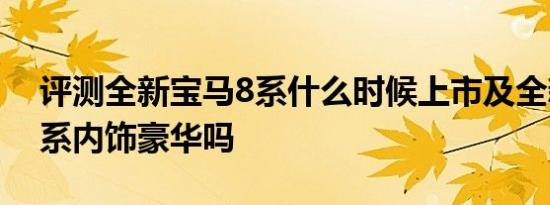 评测全新宝马8系什么时候上市及全新宝马8系内饰豪华吗