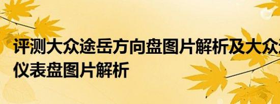 评测大众途岳方向盘图片解析及大众途岳液晶仪表盘图片解析