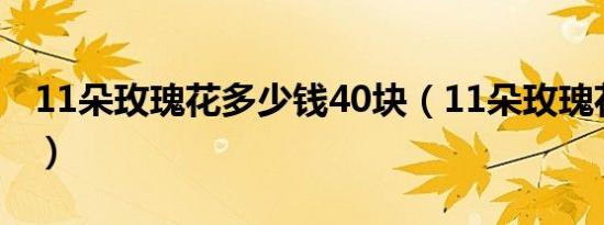 11朵玫瑰花多少钱40块（11朵玫瑰花多少钱）