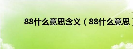 88什么意思含义（88什么意思）