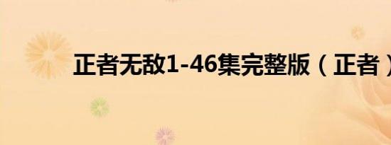 正者无敌1-46集完整版（正者）