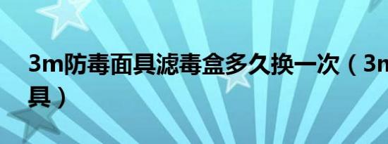 3m防毒面具滤毒盒多久换一次（3m防毒面具）