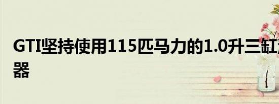 GTI坚持使用115匹马力的1.0升三缸涡轮增压器