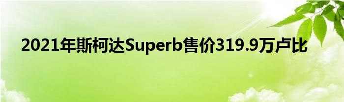 2021年斯柯达Superb售价319.9万卢比(图1)