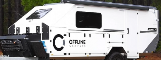 Offline推出新款Solitaire专为豪华露营情侣打造的漂浮式混合旅行拖车